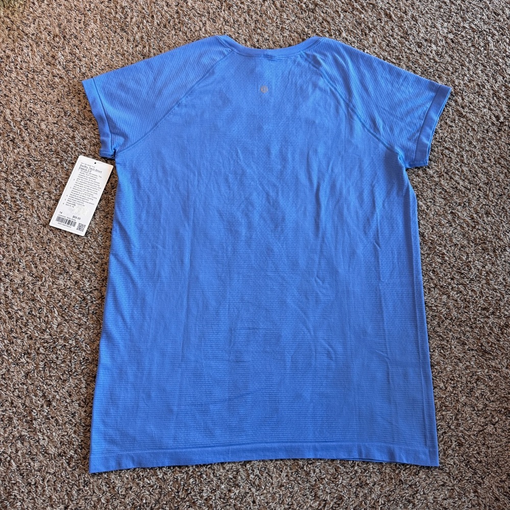 NWT Lululemon Swiftly Tech Short Sleeve 2.0 Pool Hip Length Women’s 14 - Picture 7 of 11